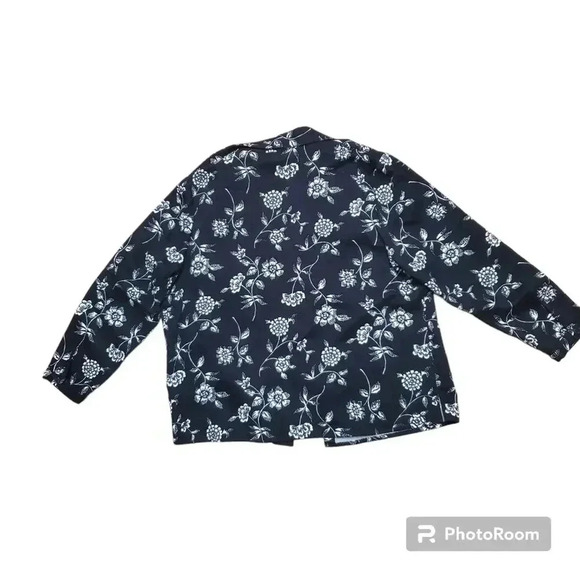 Pendleton Black Floral Shirt 16W - Picture 3 of 5